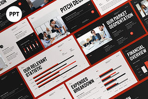Orange Black Investor Pitch Deck PPT, a Presentation Template by graphicook