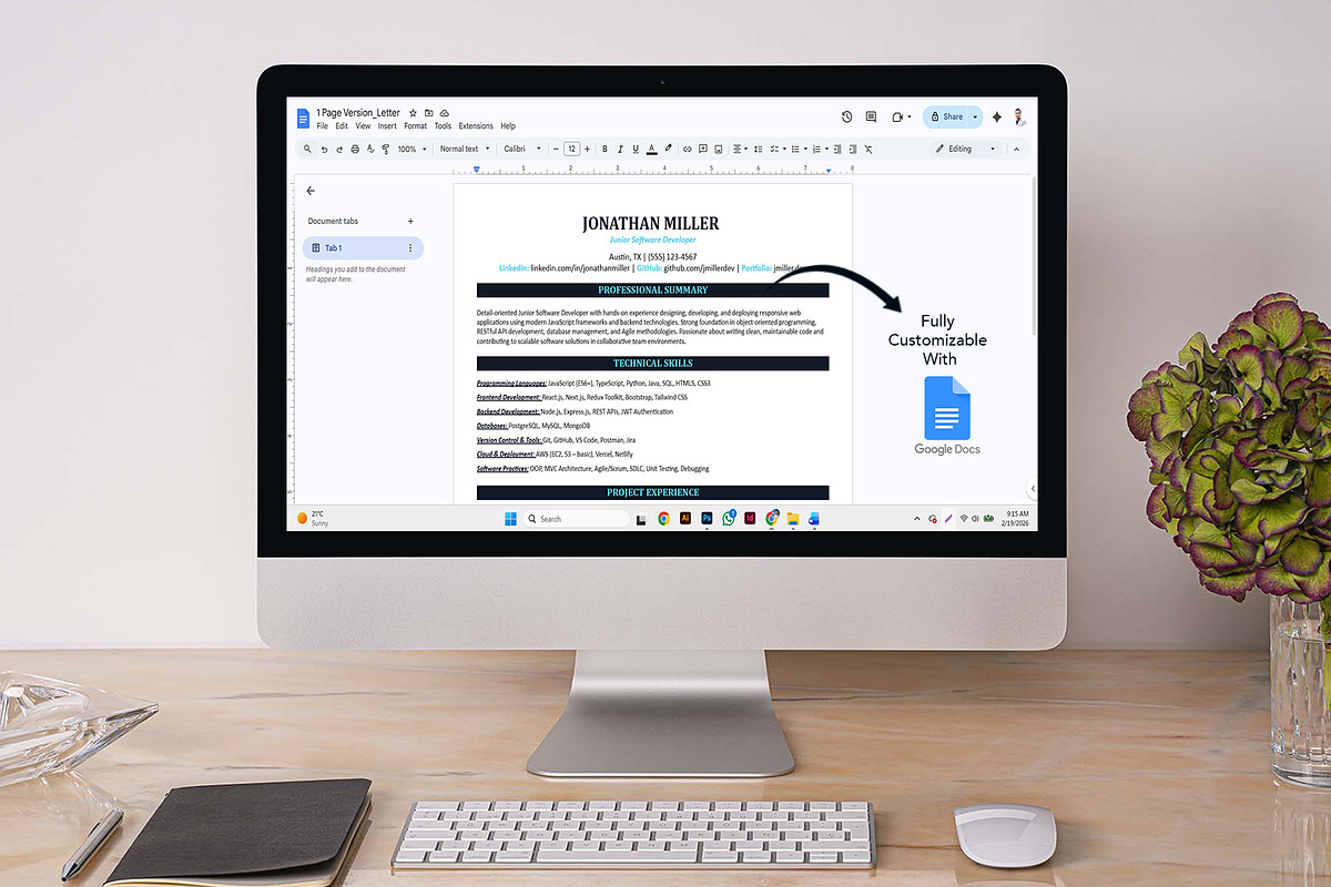 Modern ATS Resume Template in word, a Resume Template by Design_Xlab (Photo 4 of 10)