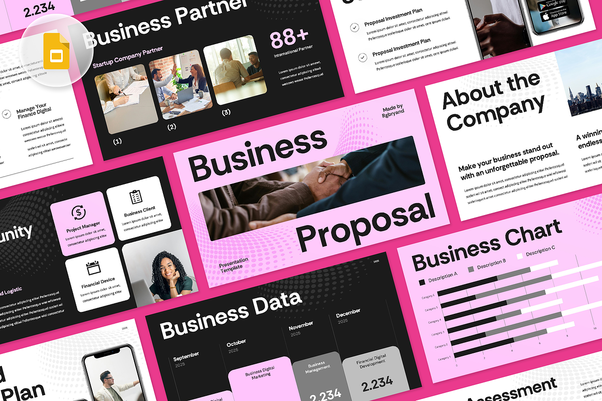 Business Proposal Google Slides, a Presentation Template by rgbryand (Photo 1 of 7)