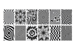 Hypnotic color retro op art pattern, a Texture Illustration by art PVP - market