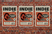 Red Retro Grunge Indie Fest Flyer, a Flyer Template by Aiyari Graphic (Thumbnail 3 of 3)