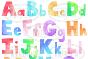 Watercolor Alphabet Clipart, an Education Illustration by DigitalArtsi (Thumbnail 2 of 3)