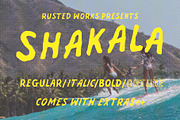 Shakala - Surf Hand drawn Typefaces, a Handwritten Font by Rusted Works (Thumbnail 1 of 11)