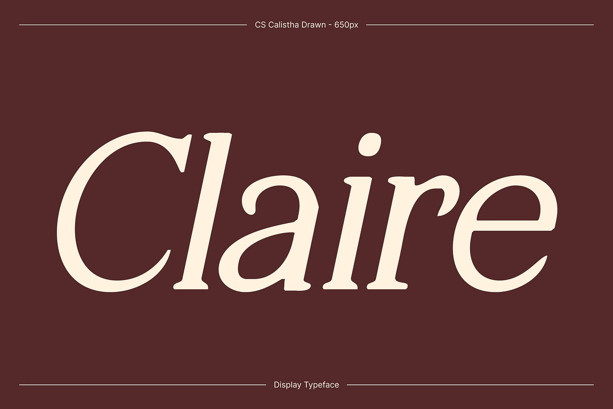 CS Calistha Drawn, a Serif Font by Craft Supply Co. (Photo 2 of 8)