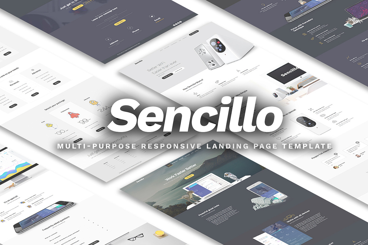 Sencillo – Multi-purpose Responsive, a HTML Template by Geek Shop (Photo 1 of 4)