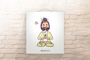 yoga man with animals, an Animal Illustration by JulianArt (Thumbnail 3 of 7)