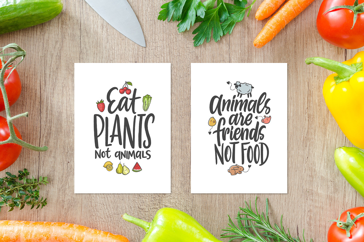 Vegan&Vegetarian Overlays, an Animal Illustration by Nina's Illustration Shop (Photo 8 of 9)