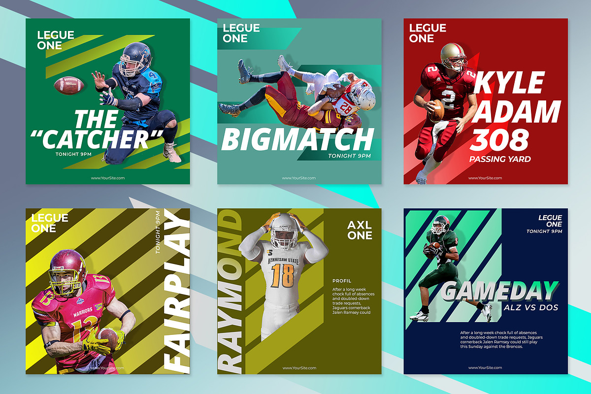 Football Instagram Post, a Social Media Template by temphall (Photo 2 of 4)