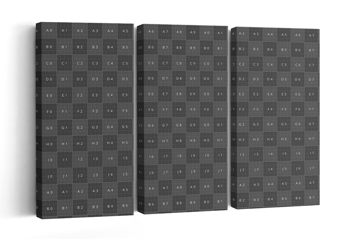 Triptych Canvas Mockup - Ratio 1x2, a Merchandise Mockup by Mockups by Carlos Viloria (Photo 6 of 8)