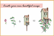 Birds & Cats-Watercolor Clipart, an Animal Illustration by VianneArt (Thumbnail 9 of 9)