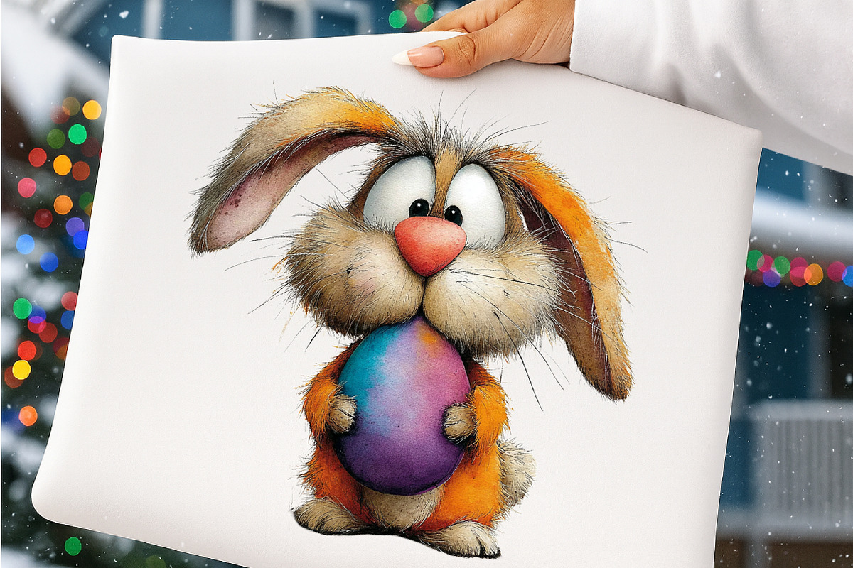 Funny easter bunny clipart, an Illustration by SinaCreation (Photo 9 of 11)