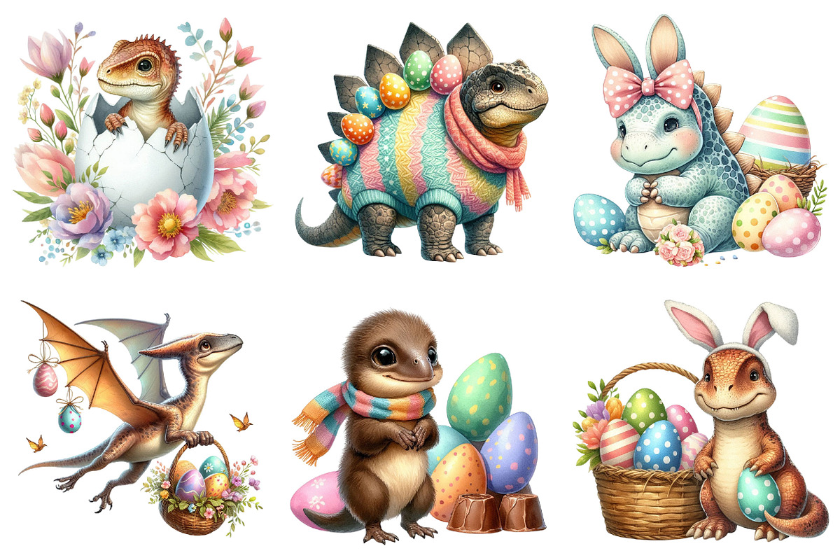 Cute Dinosaurs Easter Costumes PNG, a Graphic by CitraGraphics (Photo 4 of 4)