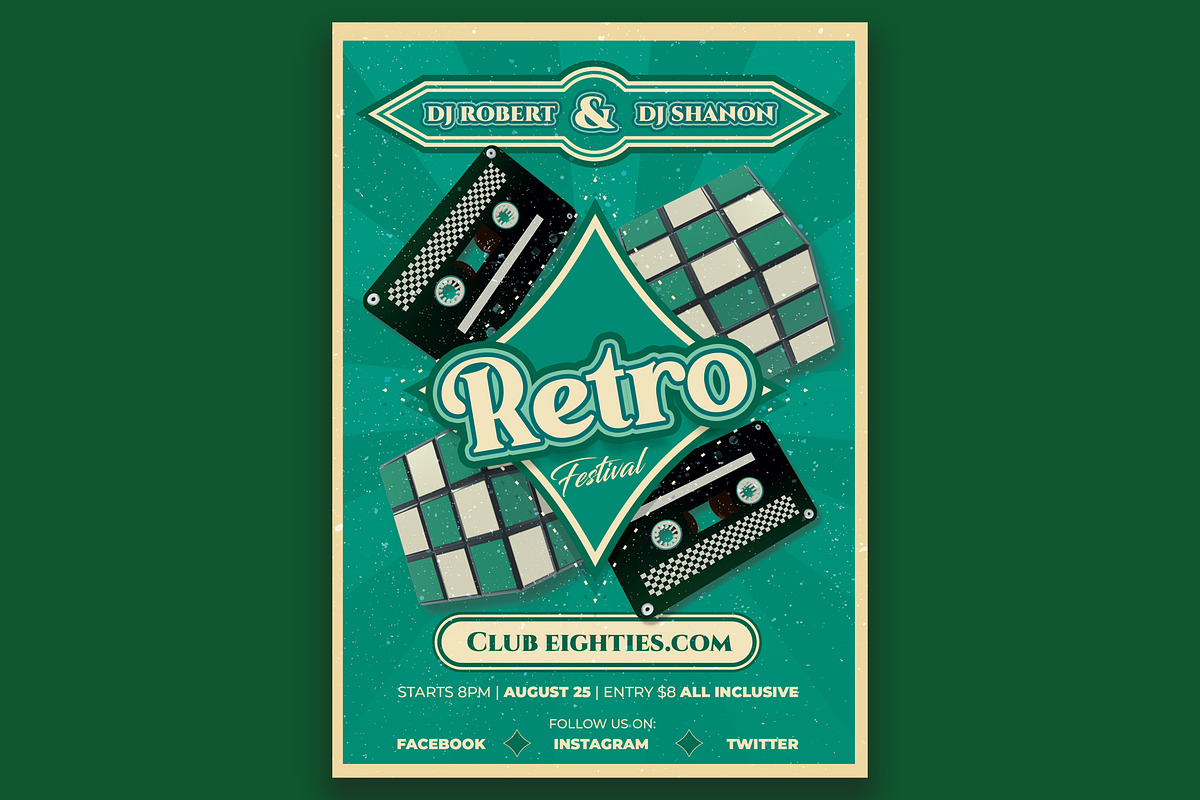Retro Classics Party, a Flyer Template by Art and Flyers