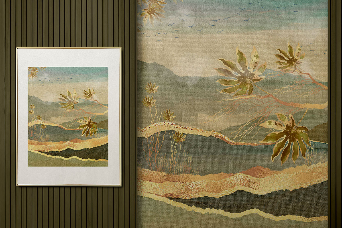 Golden Landscape Vol 5, a Background Graphic by Suna Kosem (Photo 2 of 13)