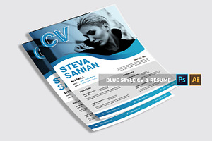 Blue Style CV & Resume