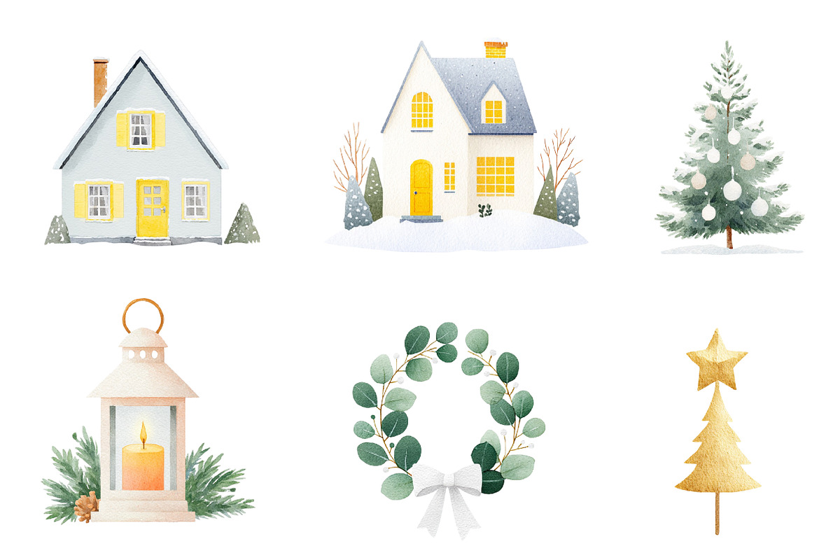 Minimal christmas clipart, an Illustration by CreationArt (Photo 3 of 5)