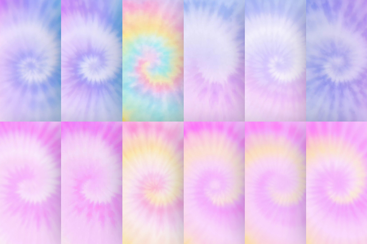 Pastel Tie-Dye Patterns, a Pattern Graphic by Vaughn Studios (Photo 2 of 4)