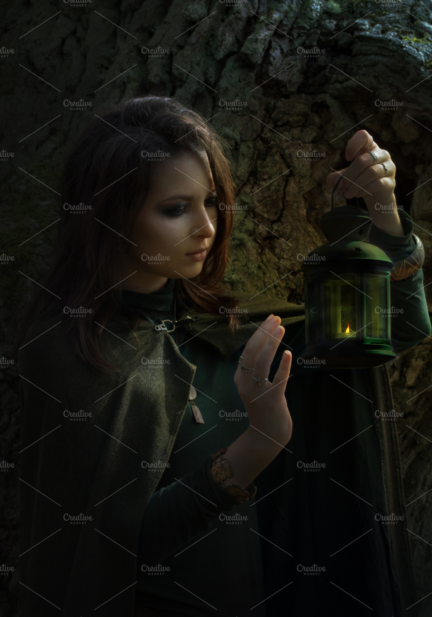 Witch 2 featuring witch, candle, and forest, a Person Photo by Innire