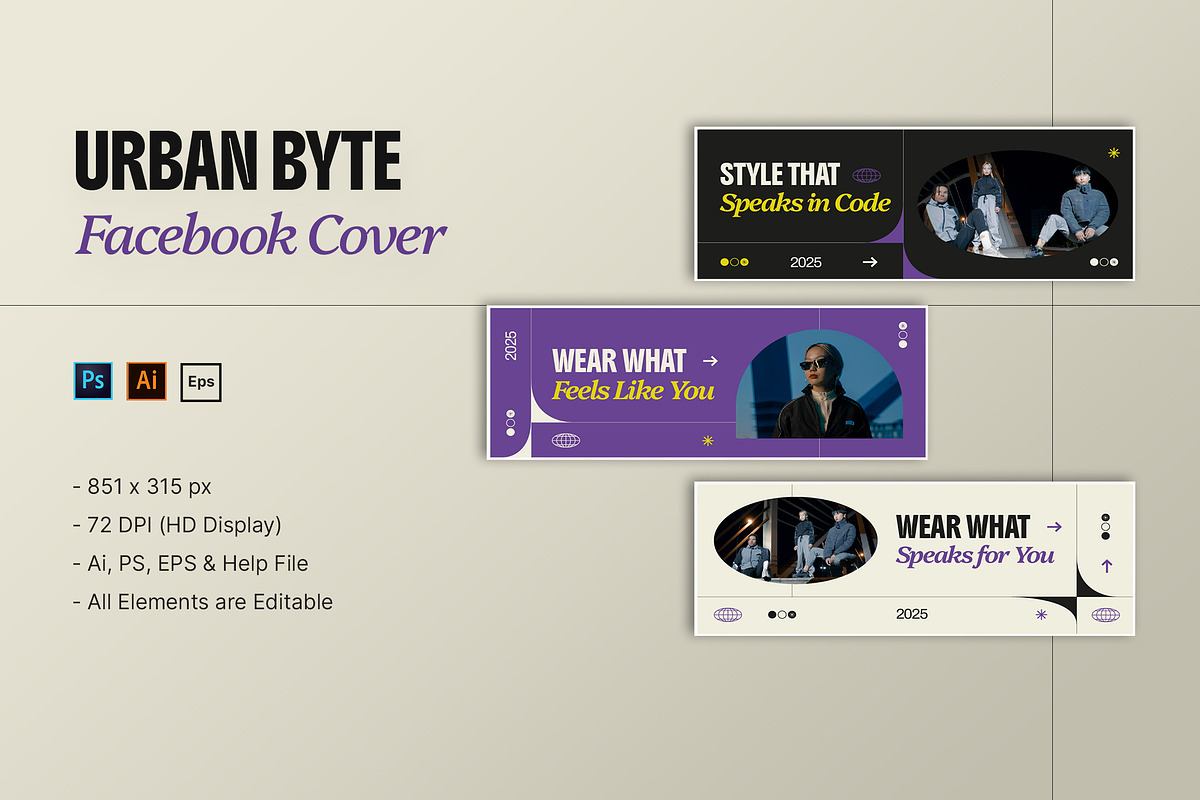 Urban Byte - Facebook Cover, a Presentation Template by StreaksideStd (Photo 1 of 3)