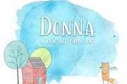 Donna - A Fun All Caps Font, a Serif Font by WanderlustLens (Thumbnail 7 of 7)