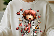 Whimsical Girl and Dog Love Clipart, an Illustration by one-touch (Thumbnail 4 of 18)