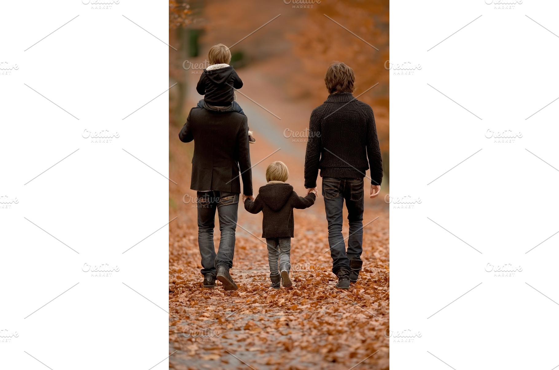 As they walk through the autumn, a Person Photo by ZinetroN