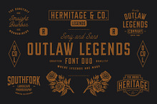 OUTLAW LEGENDS Font Duo + Extra