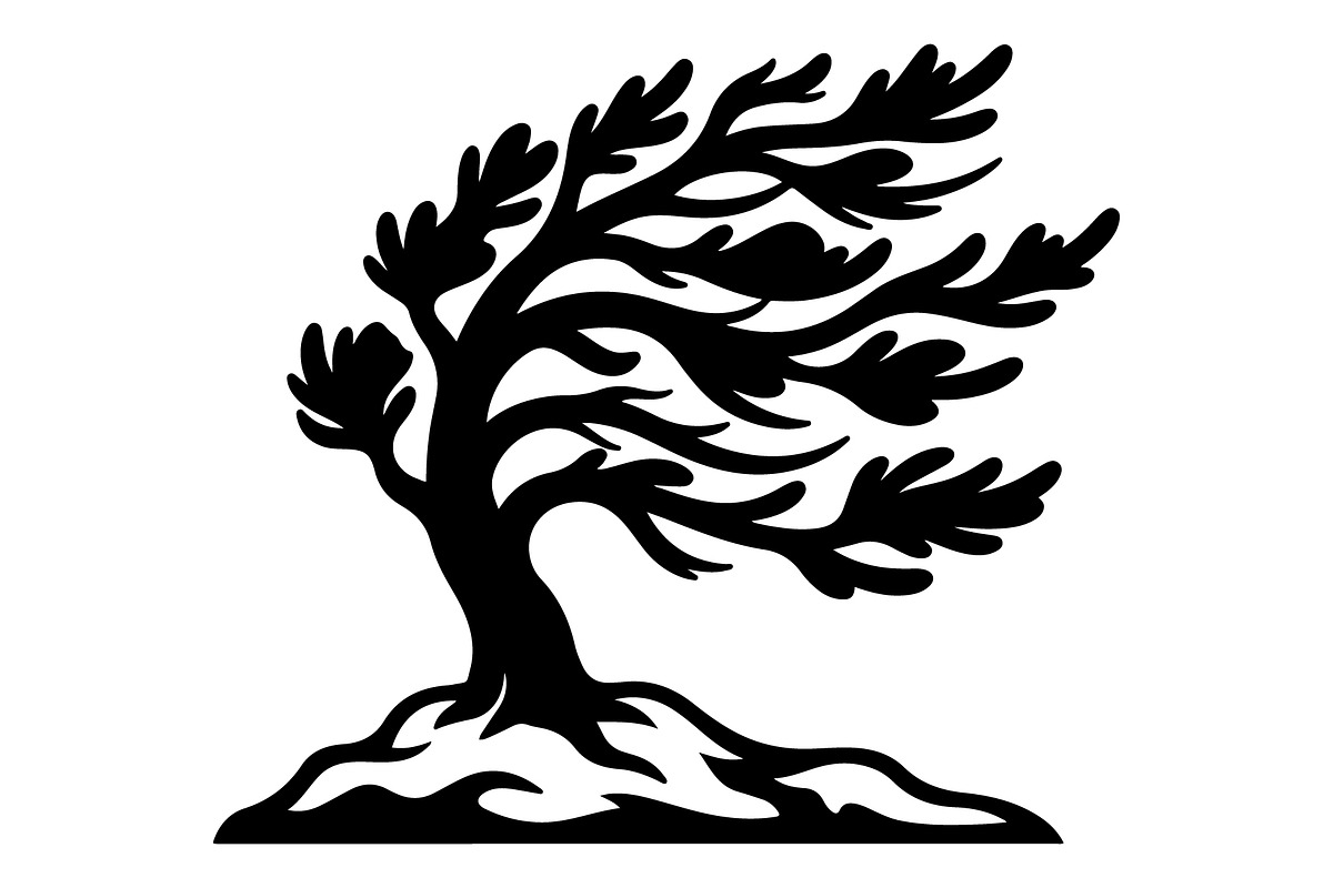 Windblown Tree Silhouette, an Object Graphic by Gfx_Store (Photo 7 of 16)