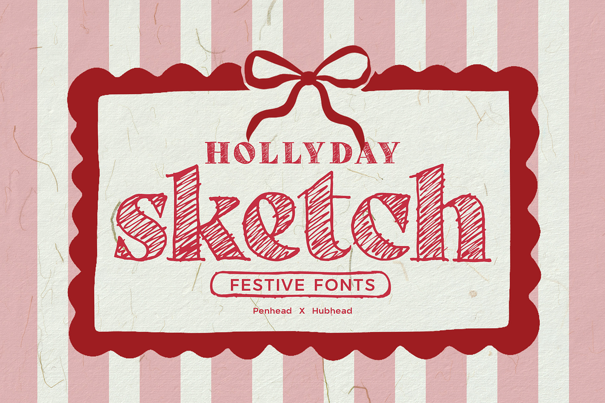 Holiday Sketch Font Duo, a Handwritten Font by Headfonts (Photo 1 of 9)