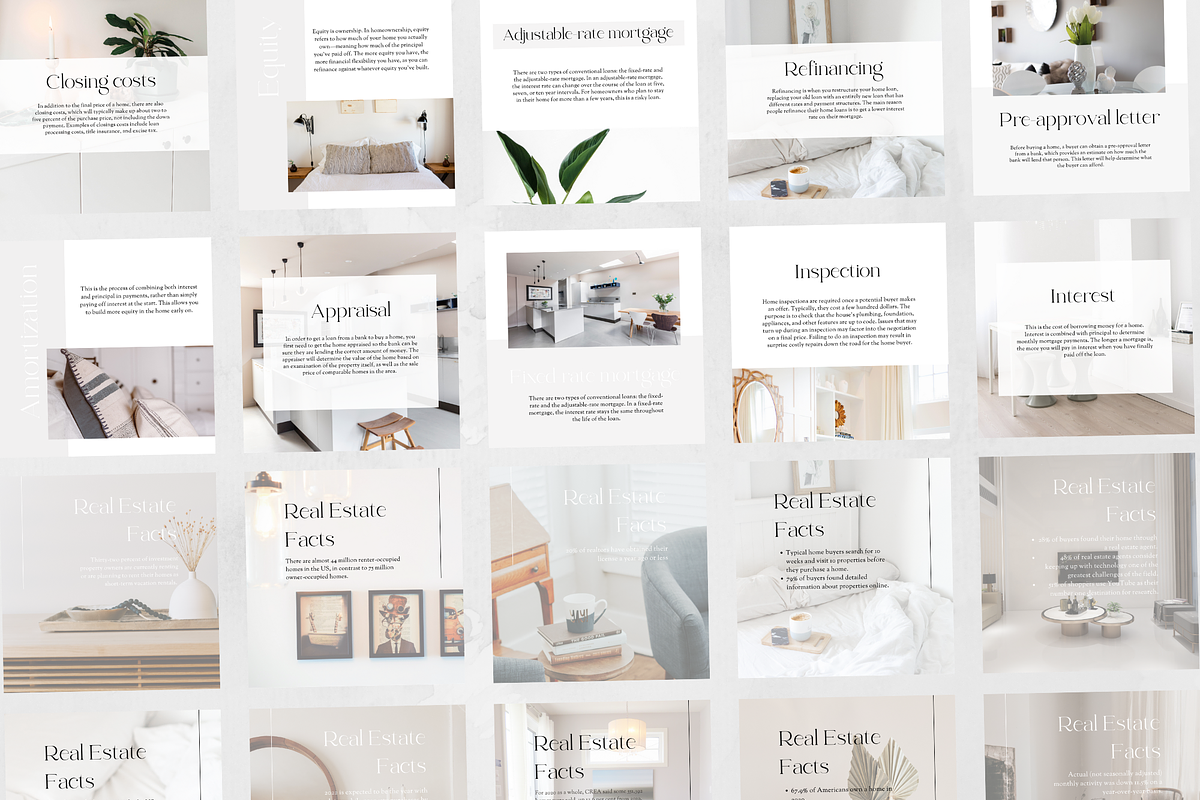 100 Real Estate Social Media Posts, a Social Media Template by ZoaniDesign (Photo 9 of 11)