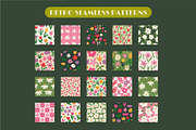Retro Flower Seamless Patterns, a Pattern Graphic by AnnArt (Thumbnail 8 of 8)