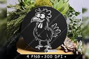 Cute Rooster Chicken Farmyard Animal, a Background Graphic by LaseredNinja (Thumbnail 3 of 7)