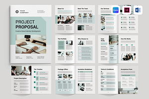 Proposal | Canva, MS Word, InDesign, a Brochure Template by Leaflove