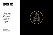 Line Art Woman Beauty Logo, a Branding & Logo Template by Luxury Logos (Thumbnail 1 of 4)