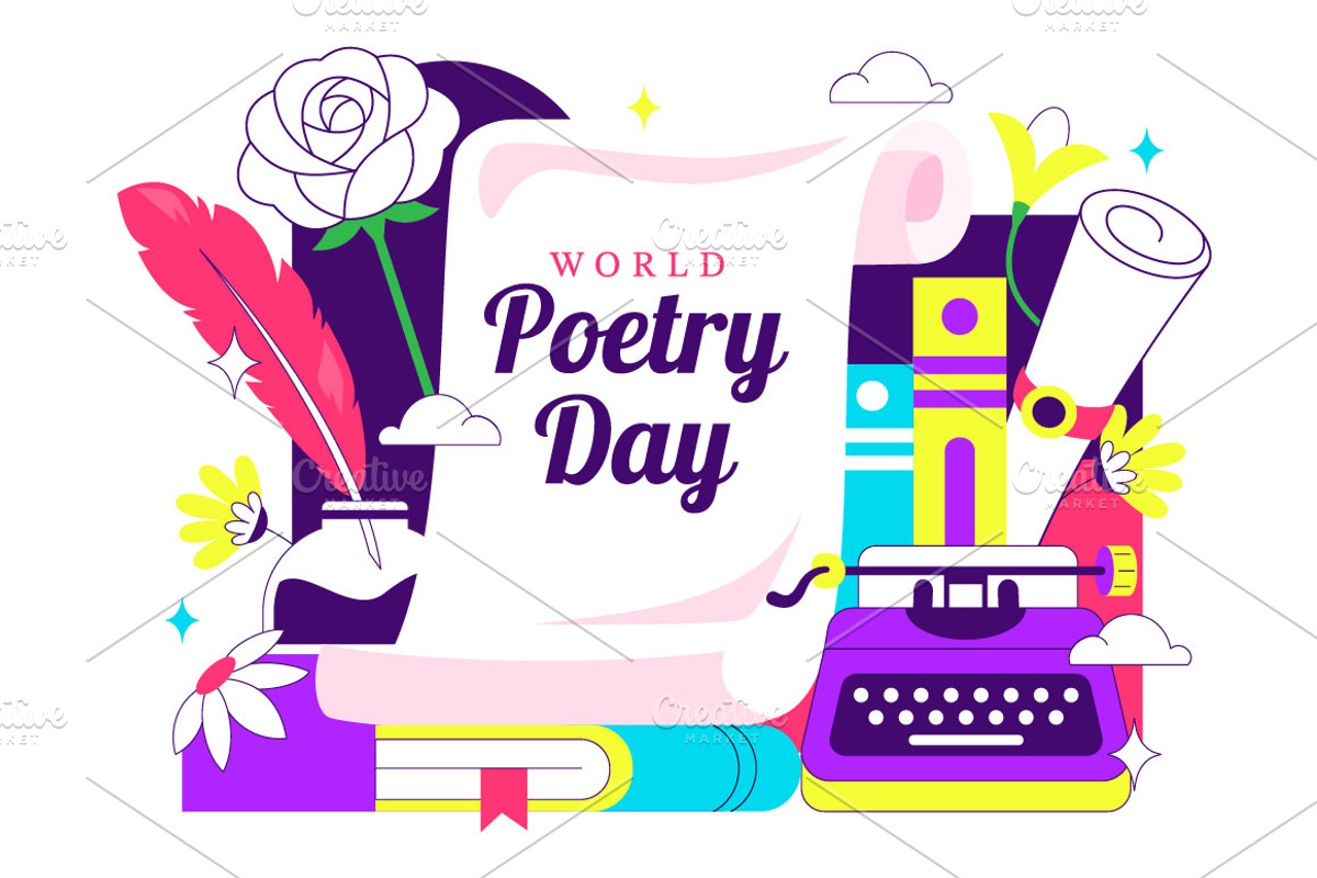 10 World Poetry Day Illustration, a Person Illustration by denayunebgt (Photo 4 of 4)