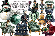 Dark Coquette Noel Clipart, an Illustration by Daily.Designs (Thumbnail 1 of 5)
