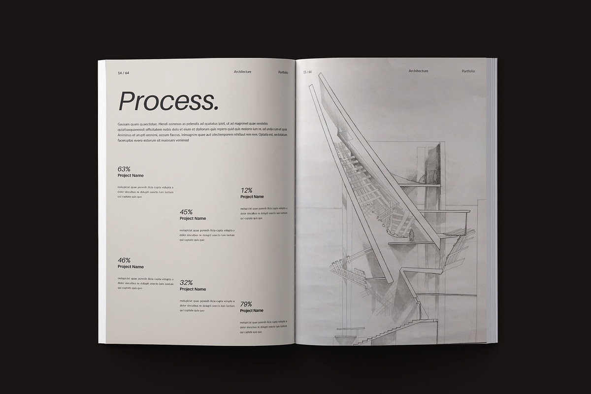 Architecture Portfolio Brochure, a Brochure Template by TemplateFolio-Shop (Photo 8 of 29)