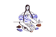 Women fortune tellers set + posters, a Person Illustration by PaperTrident (Thumbnail 9 of 16)