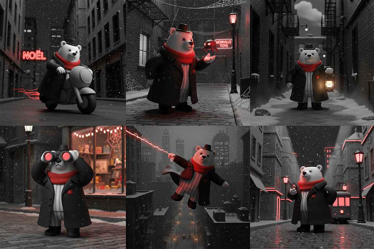 Bobo Spider-Noir, Clay 3D Clipart, a Seasonal Illustration by FactoryType Studio (Photo 8 of 9)