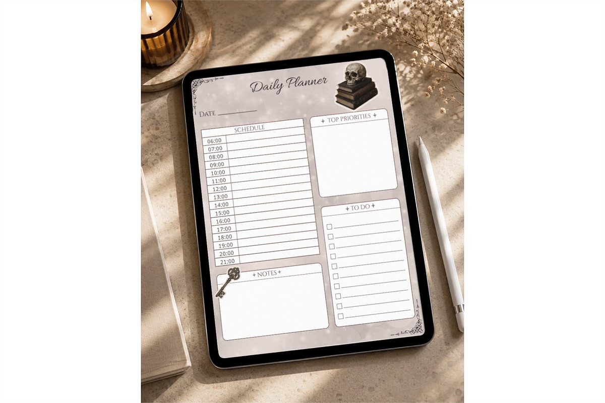 Dark Academia Planner, a Stationery Template by Victoria Obscure (Photo 3 of 3)