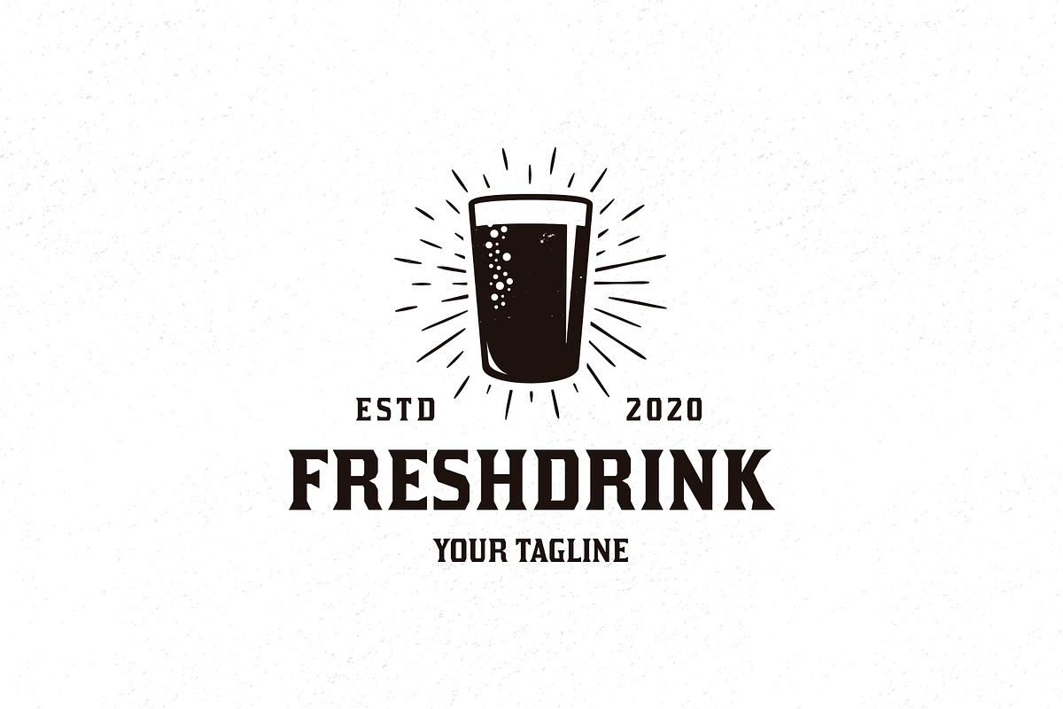 Fresh Drink Glass Logo Template, a Branding & Logo Template by vectorwithin (Photo 1 of 3)