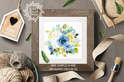 -50% Blue Romance Flower Design, an Illustration by Babysbreath/Dandelionery (Thumbnail 4 of 4)