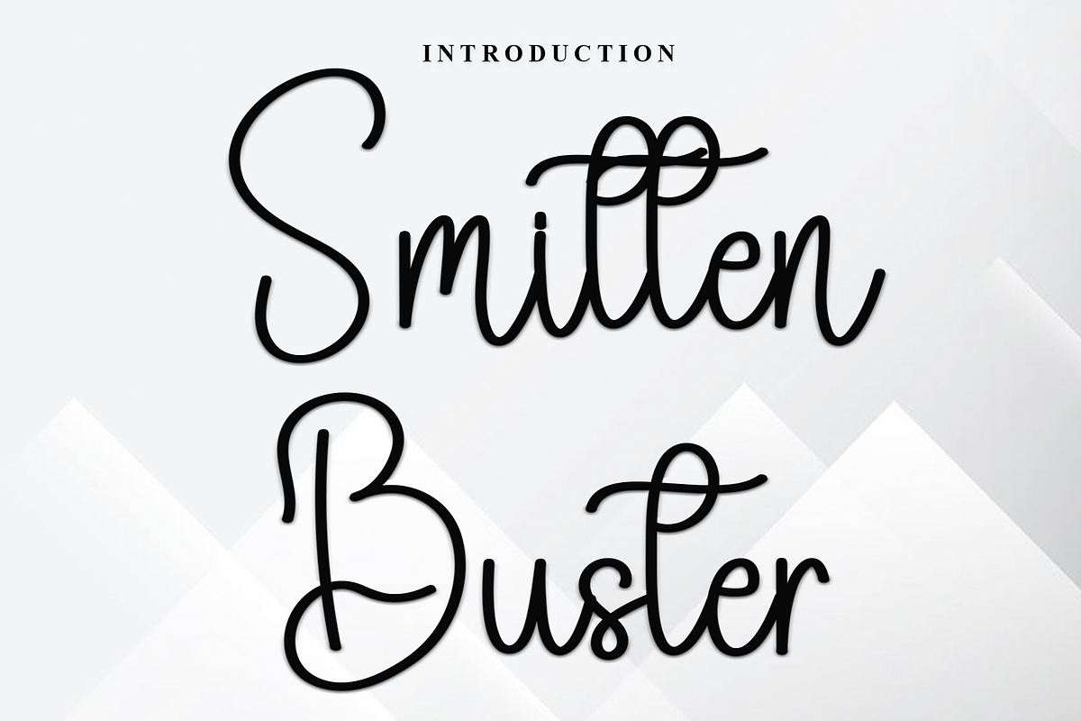 Smitten Buster, a Handwritten Font by InermediaSTUDIO (Photo 1 of 7)