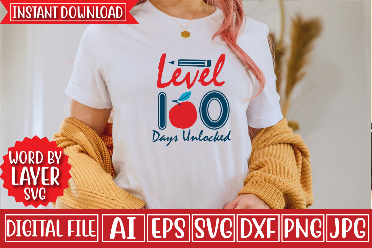 100 Days of School Svg Bundle, an Object Graphic by CrexoraLab (Photo 3 of 4)