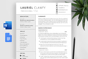 Word and Google Docs Resume Template, a Resume Template by ResumeFabs (Thumbnail 1 of 8)