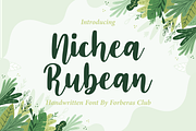 Nichea Rubean | Script Handwritten, a Script Font by Forberas Club (Thumbnail 1 of 7)