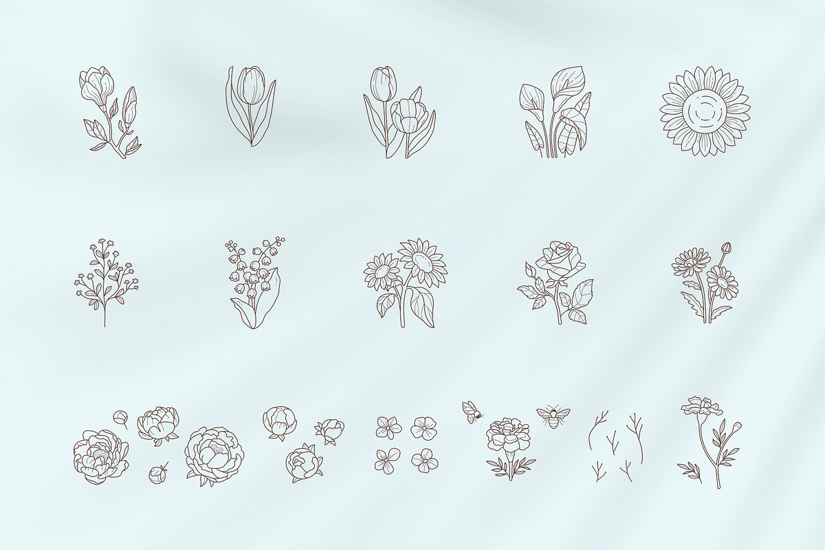 Floral logo elements and templates, a Graphic by Vasylyka (Photo 6 of 12)