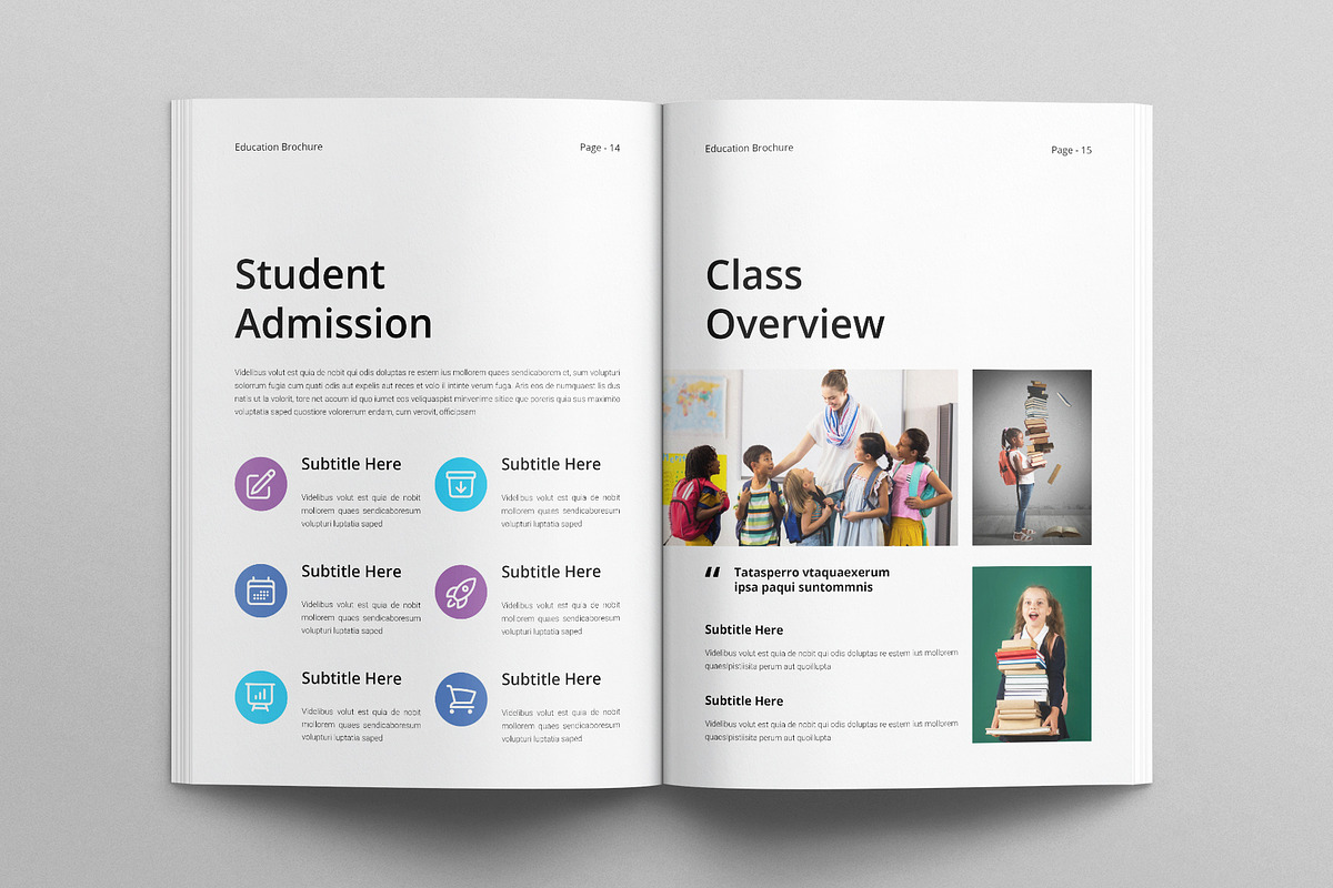 Education Template Template, a Brochure Template by E-Type (Photo 5 of 6)
