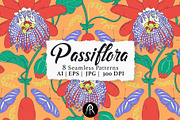 Hothouse Passiflora Butterfly Print, a Pattern Graphic by Rose Design (Thumbnail 1 of 9)