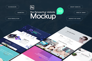 Perspective Website Mockup Bundle